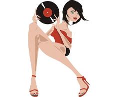 INDIGOS 4051719923810 Wandtattoo MD182 sexy DJ 96 x 61 cm, bunt farbig