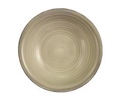 Villa DEste Baita Light Tafelservice, emailliertes Steinzeug handbemalt, grau, 6 TLG.