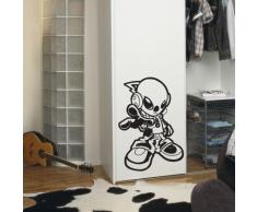 INDIGOS WG10224-70 Wandtattoo W224 Alien Techno Future Wandaufkleber 80 x 55 cm, schwarz