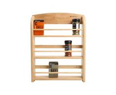 T&G Woodware Scimitar JAR-18 Wand Gewürzregal aus Hevea mit Befestigungen (Dosen Nicht MIT INBEGRIFFEN)