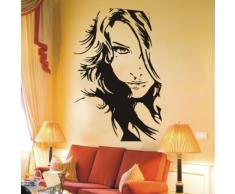 INDIGOS WG30429-86 Wandtattoo w429 Sexy Frau Mädchen Wandaufkleber 120 x 80 cm, blau