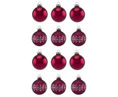 Thüringer Glas Design Christbaumschmuck, Adventure, 12-Teilig 6cm, Uni & Deko