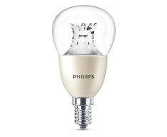 Philips LED WarmGlow Lampe ersetzt 60W, E14, warmweiß (2200-2700 Kelvin), 806 Lumen, Tropfen, dimmbar