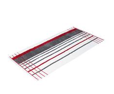 Gözze Handtuch 2er-Set, 100% Baumwolle, 50 x 100 cm, Berlin, Streifen, Bordeaux/Anthrazit, 102-1113-A4