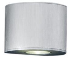 Trio Leuchten LED Wandleuchte in Aluminium gebürstet, inklusiv 2x3W LED 3500K 210 Lumen, Höhe: 6.5 cm 220010205