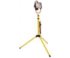as - Schwabe Halogenstrahler - Halogenlampe mit Stativ – 1 x 400 W - Halogen-Fluter geeignet als Baustrahler / Arbeitsleuchte – Energieklasse C - Stehlampe Inklusive Leuchtmittel I 46780