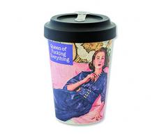 Half Moon Bay Queen of Fucking Everything Reisebecher Bamboo Travelmug Multicolor, Mehrwegbecher, Bambusfaser, Bedruckt, Fassungsvermögen ca. 450 ml.