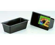 IBILI Kuchenform Moka rechteckig 14x7x4,8 cm, Stahlblech, schwarz, 14 x 7 x 4.8 cm