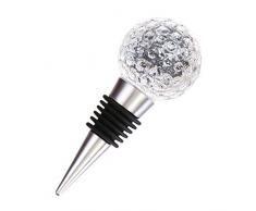 ifolaina rot Weingläser führen frei mit Transparent Kristall Diamant Lang Stiel – Geburtstag, Jahrestag oder Hochzeit Geschenke Golf Ball Stopper farblos