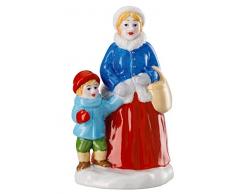 Hutschenreuther Weihnachtsmarkt Mutter mit Kind (6,3 x 5,2 x 9,5 cm) Porzellanfigur, Porzellan, Bunt