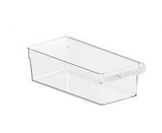 Rotho Loft Kühlschrank Organizer, Kunststoff (SAN), transparent, Gr. M: 3,1 l (31 x 14 x 9 cm)