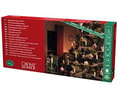 Konstsmide 1120-020 LED Baumkette mit Schaftkerzen / für Innen (IP20) / VDE geprüft / 230V Innen / 15 warm weiße Dioden / grünes Kabel