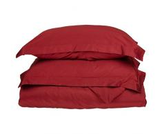 Superior 1500 Serie massiv Super Weich und knitterfrei Bettbezug Set, 100% gebürstete Mikrofaser, Burgund, Twin/X-Large, 2-teilig
