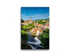 Premium Textil-Leinwand 30 x 45 cm Hoch-Format Cesky Krumlov Krumau | Wandbild, HD-Bild auf Keilrahmen, Fertigbild auf hochwertigem Vlies, Leinwanddruck von aguja