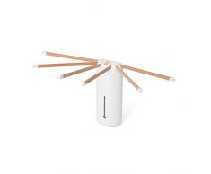 FoppaPedretti Wäschespinne 9900424403 MyHome mehr und Luftbefeuchter für Kompaktgeräte Strahlen 6 abnehmbaren Buche massiv Natur ABS