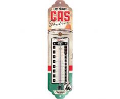 Nostalgic-Art Thermometer, Metall, Gas Station, 6,5x28 cm