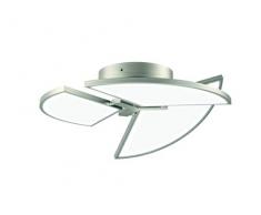 Evotec MOVIL LED Deckenleuchte, rund, 3-flammig / 2700-6500K / 41W / 4704 Lumen/Lichtsteuerung per Fernbedienung, Aluminium, 41 W, Nickel gebürstet, DL