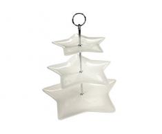 Creatable, 19564, Stern, 3 TLG Etageren, Porzellan, weiß, 32 x 32 x 8 cm, 3-Einheiten