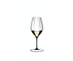 Riedel Fatto A Mano Performance Riesling Weinglas Riesling-schwarzer Stiel 21 oz. Schwarzer Stiel