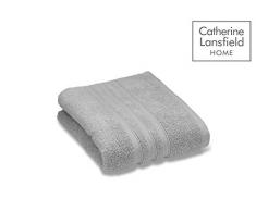 Catherine Lansfield Zero Twist, Badetuch, Silber