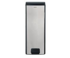 Treteimer 25 L Silent rechteckig mit Kunststoffeinsatz / Brilliant Steel