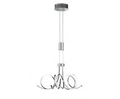 WOFI 5227.05.01.6000 A, Pendelleuchte, Metall, 32 watts, Integriert, Chrom, 70 x 70 x 150 cm