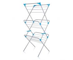 Minky 3 Stufen ausklappbarer Wäscheständer - Silber