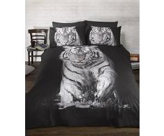 Urban Einzigartige Tiger 3D schwarz Single Bettbezug 135 x 200 cm 1 Kissenbezug 50 x 75 cm