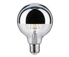Paulmann 283.87 LED Globe Ø95mm 5W E27 230V Kopfspiegel Silber Warmweiß 28387 Leuchtmittel Lampe