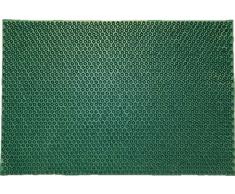 oKu-Tex Fußmatte Fußabtreter Gummimatte Schuhabstreifer gummi grasgrün grün wetterfest für außen Garten Balkon Veranda 40x60 cm