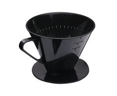 Westmark Kaffeefilter/Filterhalter, Für bis zu 4 Tassen Kaffee, Filtergröße 4, Kunststoff, Four, Schwarz, 24442261