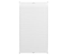 GARDINIA Plissee mit Thermo-Rückseite zum Klemmen, Höchste Lichtreflektion, Energiesparend, Alle Montage-Teile inklusive, EASYFIX Thermo-Plissee verspannt mit zwei Bedienschienen, Weiß, 40 x 130 cm (BxH)