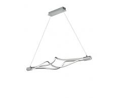 Trio Leuchten 379890307 Loop A+, LED Pendelleuchte, Metall, 3x9 Watt, Integriert, Nickel matt, 15 x 117 x 150 cm