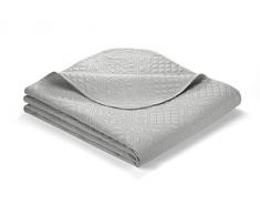 Ibena Tagesdecke, Polyester, Hellgrau, 220 x 250 cm