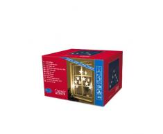 Konstsmide 1243-103 LED Lichtervorhang mit 7 Sternen / für Außen (IP44) / 24V Außentrafo / 35 warm weiße Dioden / transparentes Kabel