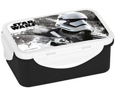 Star Wars Episode VII Stormtrooper Brotdose, Brotbox, Lunchbox, Lunch-Box, PP, Schwarz/weiß, 16x10,5x6,5cm