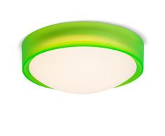 Brilliant Tonia Wand und Deckenleuchte, LED integriert, 1x 10 W, 750lm, 3000K, Metall Kunststoff, grün/weià G94224/74