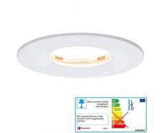 Paulmann Licht 938.81 Paulmann 93881 LED Coin Flache Einbaustrahler Slim Deckenspot rund 6,8W Einbaulicht dimmbar IP65 strahlwassergeschützt Einbauleuchte, 6.8 W, Weiß matt