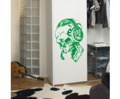 INDIGOS 4052166174107 Wandtattoo w931 Teufel Musik Wandaufkleber, 96 x 62 cm, grün