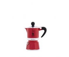 Bialetti Rainbow Espressokocher, Aluminium, rot, 1 Tasse