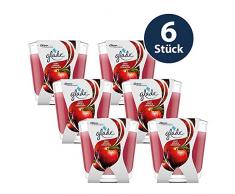 Glade (Brise) Décor Duftkerze im Glas, Apple & Cinnamon (Apfel & Zimt), bis zu 23 Stunden Brenndauer, 6er Pack (6 x 70 g)