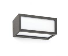 Faro Barcelona TEJO 70573 - Wandleuchte, 15 W, eingespritzter Diffusor aus Aluminium und Opal, Farbe-grau