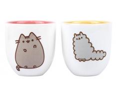 Pusheen pusheggsp Eierbecher Stormy (Set 2), Keramik, Mehrfarbig, 4,8 x 4,8 x 5 cm