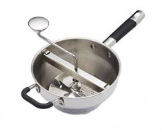 Kitchen Craft Passiermühle Master Class 20cm aus Edelstahl in Silber, 12 x 17 x 22 cm