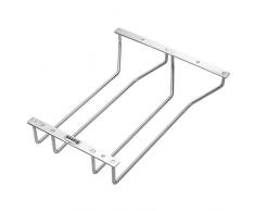 Dianoo 2 Reihen 27cm Wein Glas Zahnstangen, Stemware Zahnstangen, Rostfreier Stahl Bar Zuhause Tasse Glas Halter, Wein Glas Gestell Aufhänger, unter Kabinett Wein Glas Stemware Gestell Halter