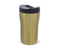 Aladdin Latte Leak-LockTM Edelstahl-Thermobecher, 0.25 Liter, Gold, 100% Auslaufsicher und verriegelbar, passt unter Vollautomat und Kapselmaschine