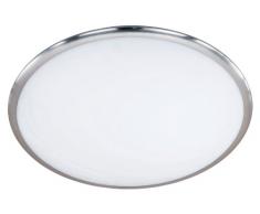 Trio Leuchten LED Deckenleuchte in Nickel matt, inklusiv 1x10W LED 3000K 400 Lumen , ø: 30 cm, Höhe: 9 cm, glas weià 625211007