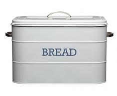 Kitchen Craft Brotkasten Living Nostalgia 34x21,5x25cm in grau, Stahl, 30 x 18 x 18 cm