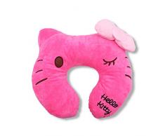 Finex Hello Kitty Nackenkissen, U-förmig, für Reisen und Zuhause, Rosa