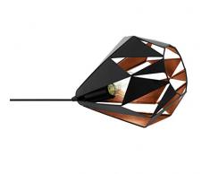 EGLO Tischlampe Carlton 1, 1 flammige Vintage Tischleuchte, Nachttischlampe aus Stahl, Farbe: Schwarz, kupfer, Fassung: E27